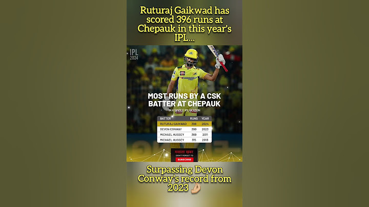 #RuturajGaikwad has scored 396 runs at #Chepauk #IPL #ipl2024 #DevonConway #CSKvPBKS #CSKvsPBKS