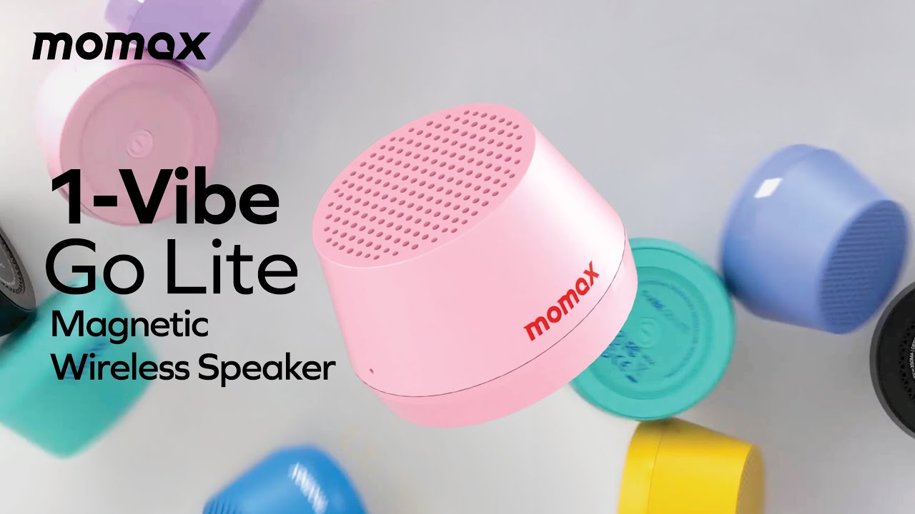 [ Momax ] 1-Vibe Go Lite Magnetic Wireless Speaker | 8 Colors to Play With Your Vibe!