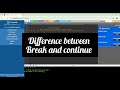 Difference between continue n break statement in C | C programming practical examples for beginners