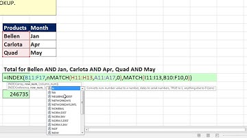 Excel Magic Trick 1305: Adding Multiple Two-Way Lookups INDEX function & N(IF(1,Array) Trick
