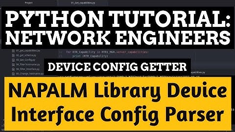 NAPALM python Part 2: How to use Multivendor Device Driver Getters to parse interface configuration
