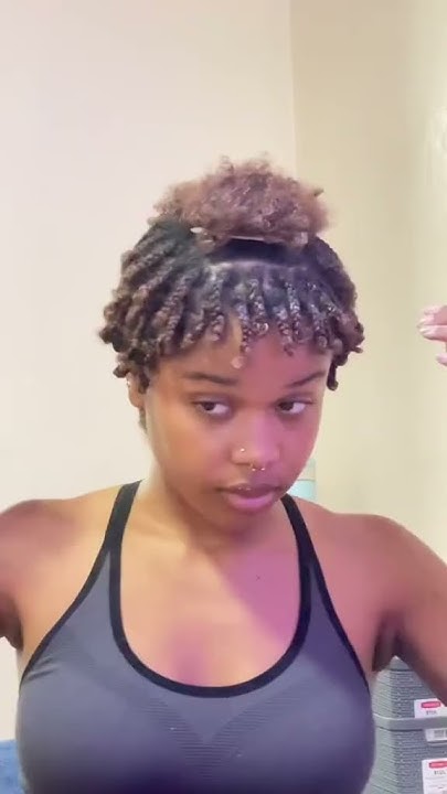  Watch me doing mini braids on my short #naturalhair #oqhair # ...