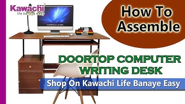 How to Assemble Kawachi Computer Desk Workstation Writing Study Table with 3 Drawers