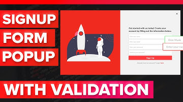 How to Make an Email Signup Form Popup Modal with Validation HTML, CSS, and Javascript Tutorial
