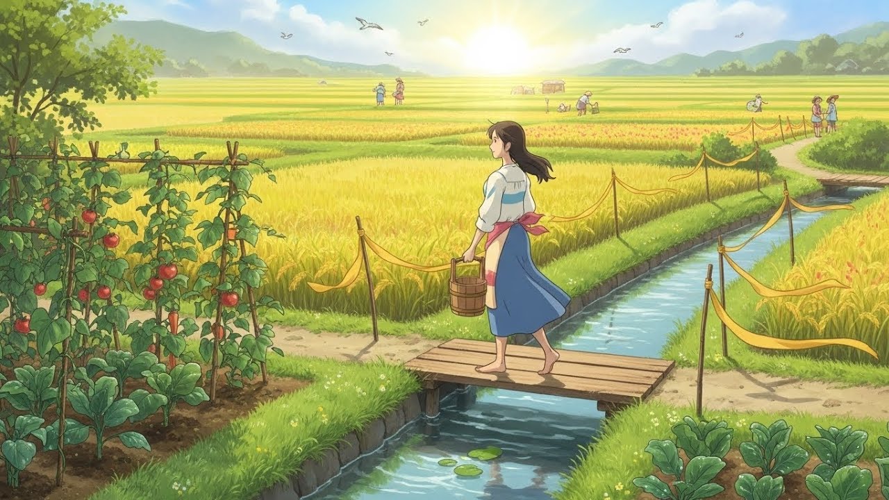 Peaceful Garden Days 🍃   #GhibliStyle #RelaxingAnimation #CalmVideo