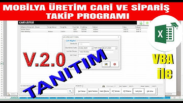 Mobilya Üretim Cari ve Sipariş Takip Programı V.2.0 -TANITIMI