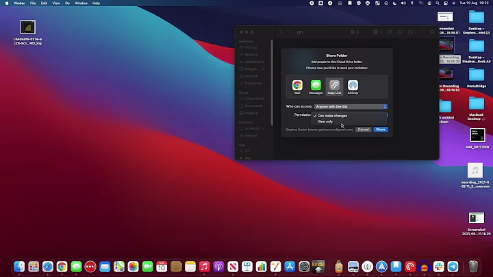 Share a Folder using iCloud Drive