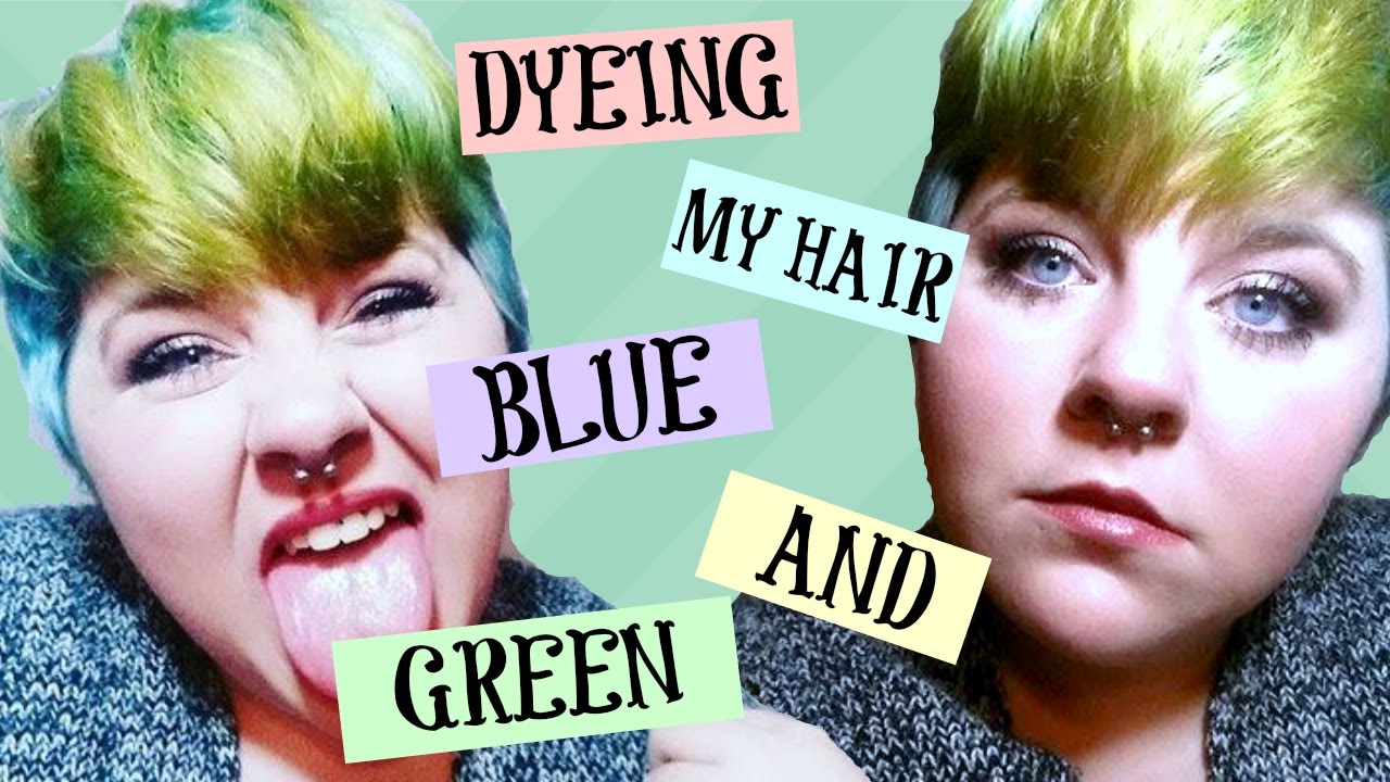 Blue and Green Hair Split Tutorial - wide 7