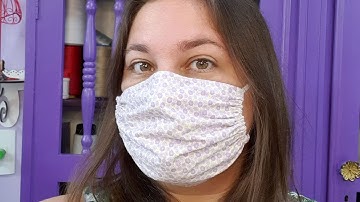 Como fazer máscara de tecido franzida com arame no nariz - proteção individual para o corona vírus