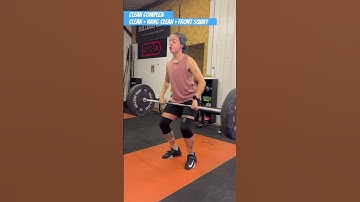 Clean complex: clean + hang clean + front squat #weightlifting