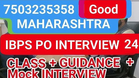 IBPS PO MOCK INTERVIEW - INTERVIEW CLASS #ibpspointerview #interviewquestions #mockinterview #ibpspo
