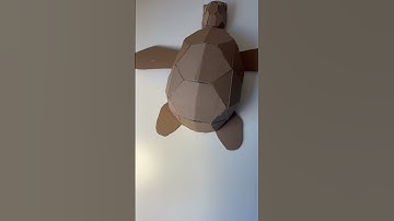 Robot turtle made from cardboard🐢📦🤖 #cardboardcraft #diy #cardboard #robot #robotics #engineering