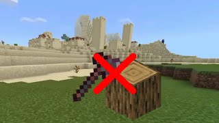 Minecraft but I can't mine wood