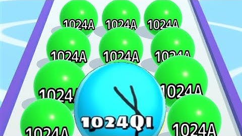 2048 | [ Unlocked 2048Qi, 1024Qi, 256Qi, 128Qi] Blob Merge 3D vs Ball Run 2048 Merge Number  👌 👍 😎