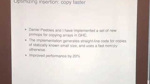 Faster persistent data structures through hashing - Johan Tibell