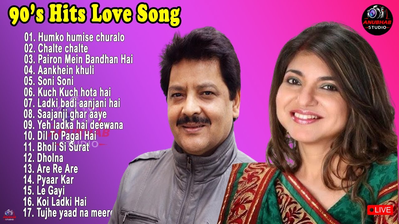 90s Hits Kumar Sanu  Alka Yagnik Melody Songs Udit Narayan Love Songs   90severgreen  bollywood