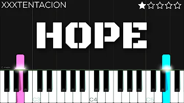 XXXTENTACION - Hope | EASY Piano Tutorial