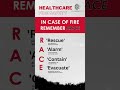 Stay safe in healthcare settings! Learn the RACE method for fire emergencies . #firesafety