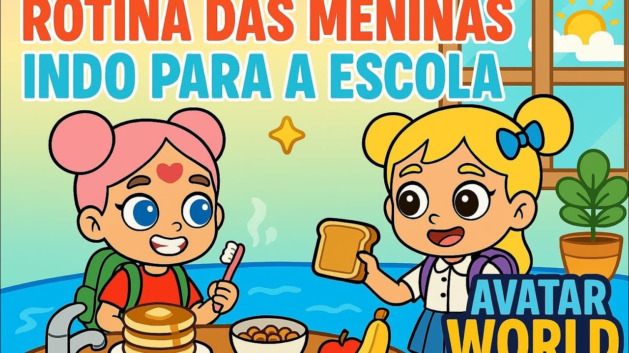 ROTINA DAS MENINAS INDO PARA A ESCOLA ✍️👩‍🎓👩‍🎓