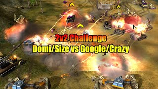 DoMiNaToR / Size vs Google / DK Crazy  Pro 2v2 Challenge with Voice Comms