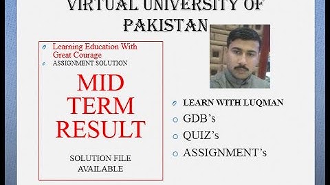 Vu Mid Term Result||Vu Final term Date Sheet||Vu Paper Pattren