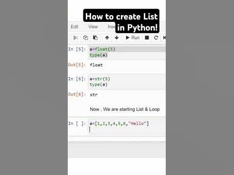 How to create List in Python Programming | Intelligence Logic #shorts # ...