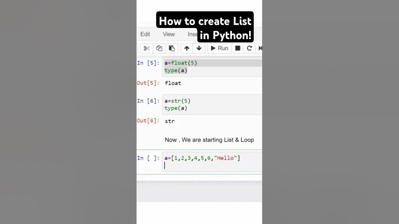 How to create List in Python Programming | Intelligence Logic #shorts # ...