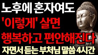 노년을 혼자서도 행복하게 보내는 방법 I 최고의 행복과 평안은 '이 것'에서 온다 I 자면서 듣는 부처님 말씀 4시간 l 지혜 I 인생조언 I 오디오북 I 철학 I 독경