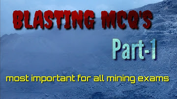 Blasting related MCQ PART-1 for all mining exams dgms- FMC SMC OM MS AND ALL CIL SUBSIDIARIES exams