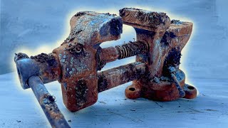 1970 Very Rusted SOVIET VISE - [ RESTORATION ] - #restorations #asmr #relax