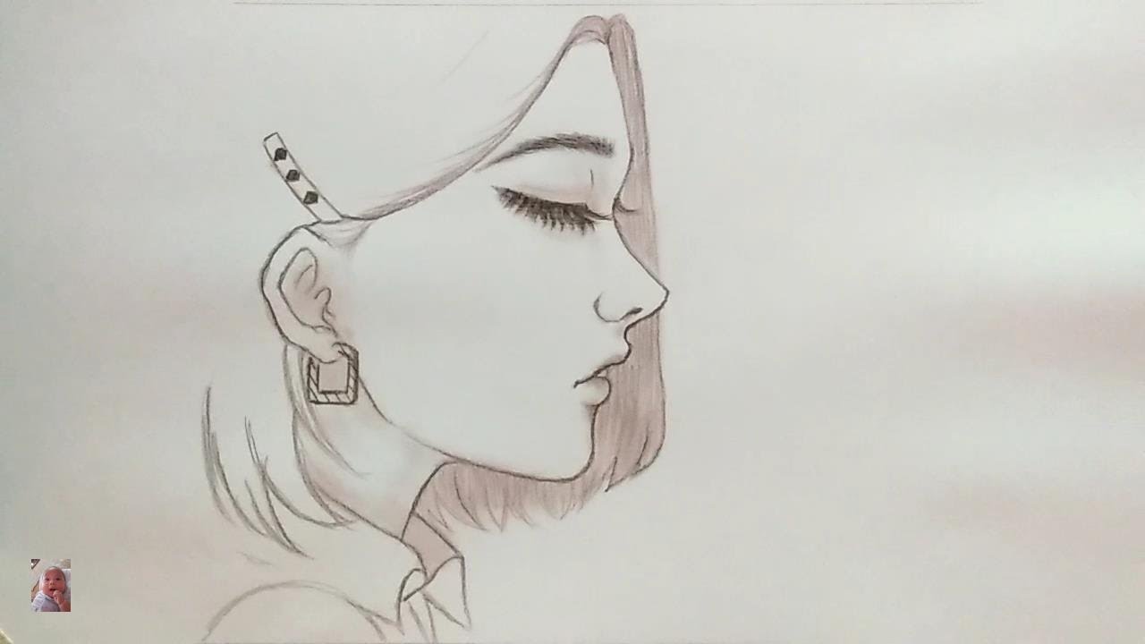 Vẽ Cô Gái Xinh Đẹp Bằng Bút Chì Cực Dễ - Drawing Beautiful Girls With A  Pencil Is Very Easy;Anime. - Youtube