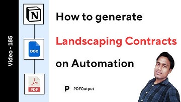 Landscaping Contract Form PDF | How to generate landscaping contracts on automation using Notion