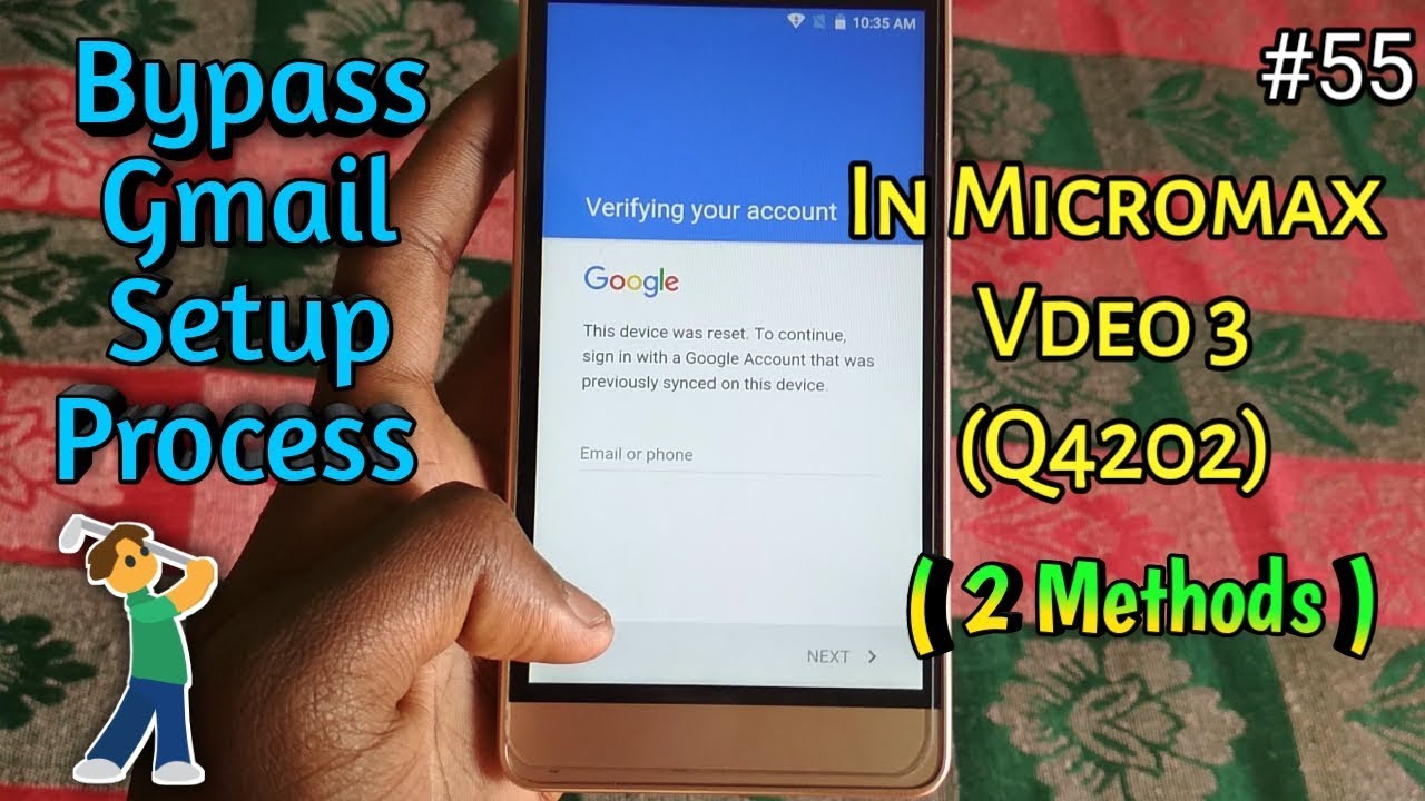 Bypass Gmail Setup In Micromax Vdeo 3 Q4202 With 2 Methods Working