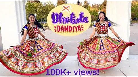 DHOLIDA | Dandiya Dance Cover | Navratri | Learn Dandiya Simple Steps | HaSi Dance Sisters USA