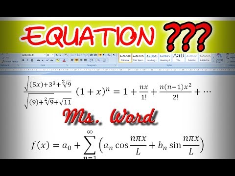 How to write Equation