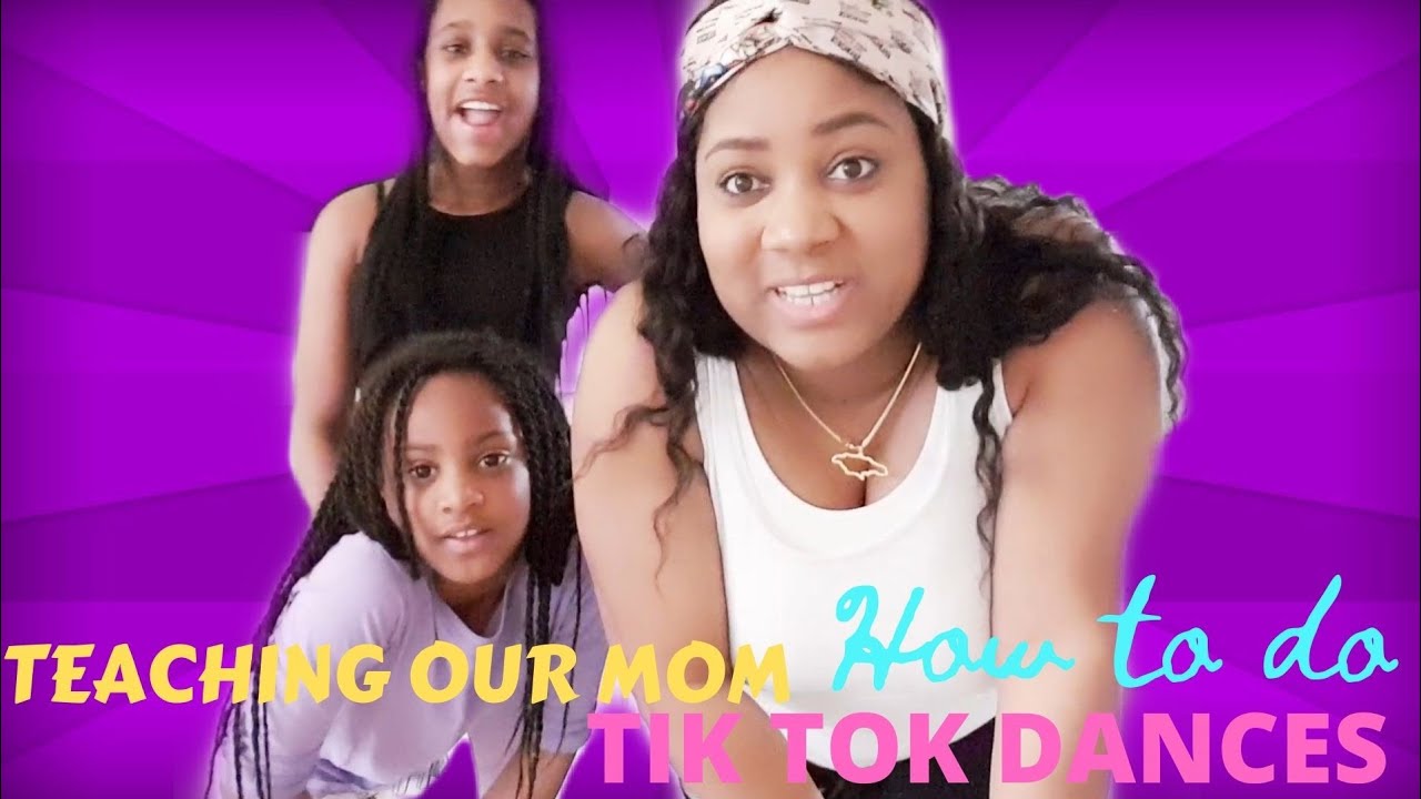 TEACHING OUR MOM HOW TO DO TIK TOK DANCES!! TikTok dance fail!! 😂 - YouTube
