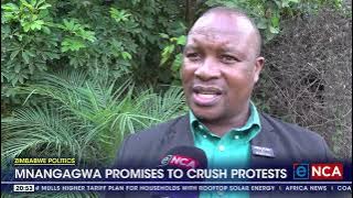 Zimbabwe President Emmerson Mnangagwa promises to crush