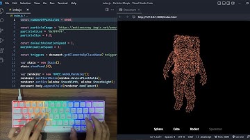 ASMR Programming - Coding Particles Morph - No Talking