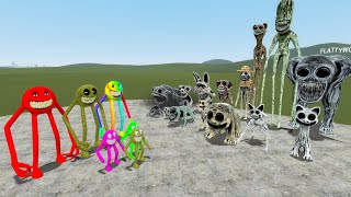 NEW ROBLOX INNYUME SMILEY STYLIZED ALL COLORS VS NEW ALL ZOONOMALY MONSTERS in Garry's Mod!