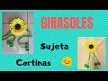 GIRASOLES TEJIDOS!!!!! Sujetador de cortinas