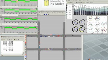 VISSIM Matlab Honey Bee Social Foraging Traffic Control 4 intersections (non-simetric)