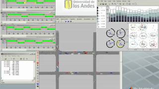 VISSIM Matlab Honey Bee Social Foraging Traffic Control 4 intersections (non-simetric)