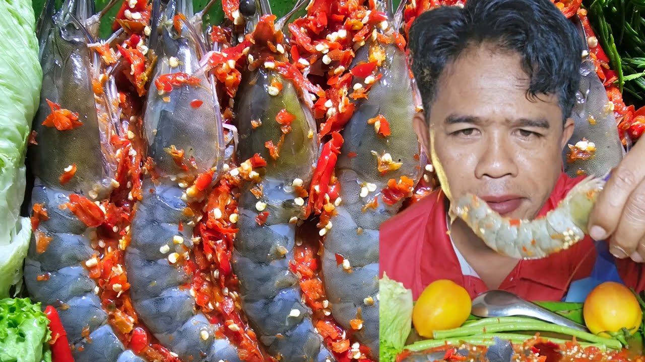 បង្កងឆៅទឹកត្រីកោះកុង #boxing #food #eating#BongPheakPage 