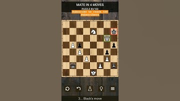mate in 4 move #chess #chesspuzzle