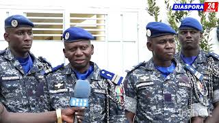 Gendarmerie  Le Gnral Bocand Remet Le Drapeau Aux Contingents Senfpu 34 Et 26 De La Minusca