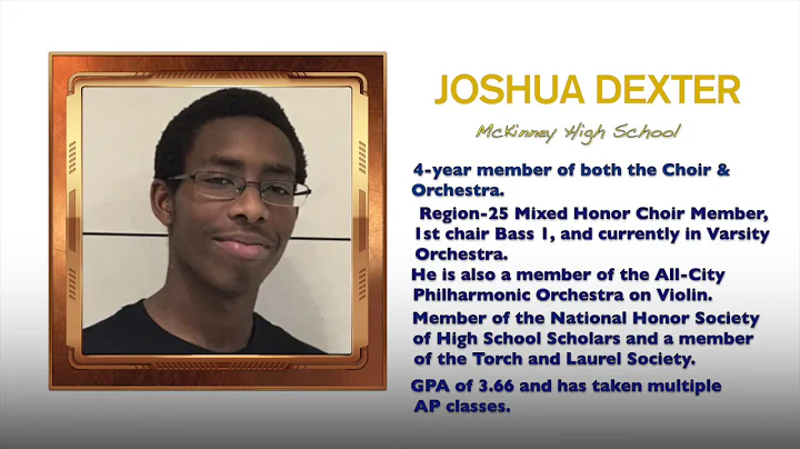 Scholar Artist of the Week - Joshua Dexter