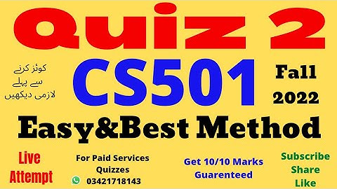 cs501 quiz no 2 solution fall 2022 cs501 quiz 2 solution 2022 cs501 quiz 2 2022 cs501 quiz2 solution
