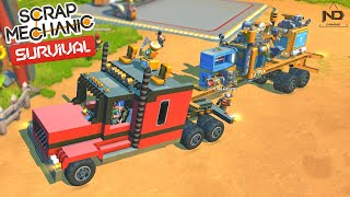Scrap Mechanic Survival #9 - Vận Chuyển Đồ Bằng Xe Đầu Kéo Qua Căn Cứ Bí Mật Mới screenshot 4