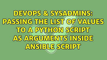 Passing the list of values to a python script as arguments inside ansible script
