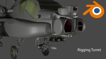 Apache Ah 64D helicopter Canon rigging blender.